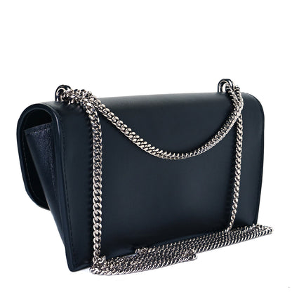 Prada City Calfskin Envelope Chain Clutch Black 2 of 8