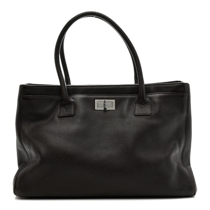Chanel Calfskin Mademoiselle Lock Cerf Shopper Tote Brown 1 of 31
