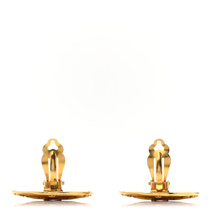 Chanel Round CC Clip On Earrings Gold 3 of 4