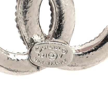 Chanel Crystal CC Earrings Silver 4 of 5