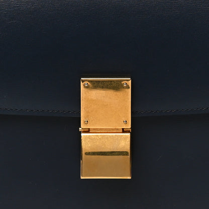 Celine Box Calfskin Medium Classic Box Flap Bag Navy 7 of 9