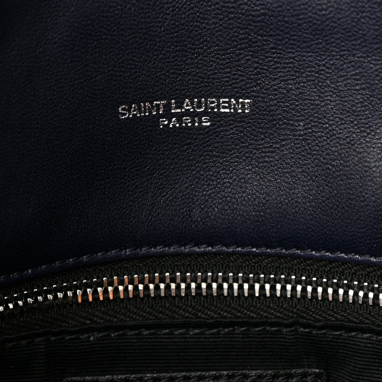 Lambskin Quilted Medium Loulou Puffer Monogram Chain Satchel Navy