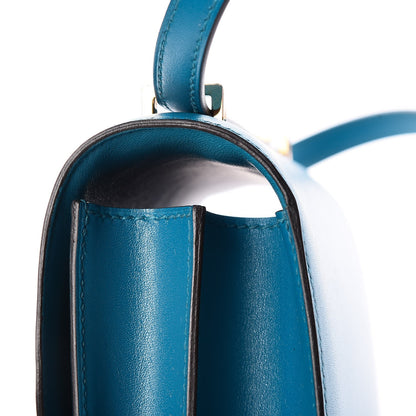 Hermes Tadelakt Constance 18 Bleu Izmir 17 of 17