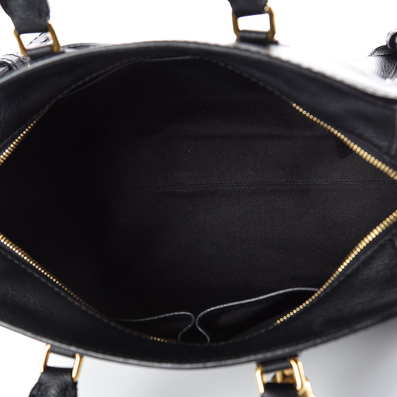 Alexander McQueen Pebbled Calfskin Small Skull Padlock Zip Around Tote Black 8 of 11