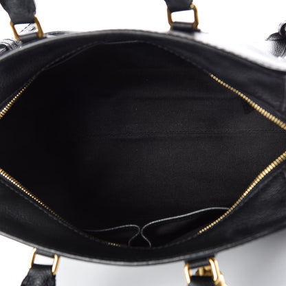 Alexander McQueen Pebbled Calfskin Small Skull Padlock Zip Around Tote Black 8 of 11