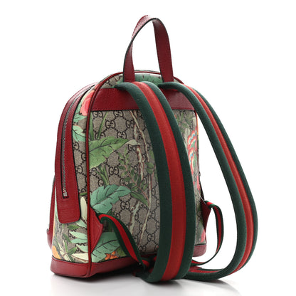 Gucci GG Supreme Monogram Tian Web Small Day Backpack Beige Multicolor Red 3 of 9