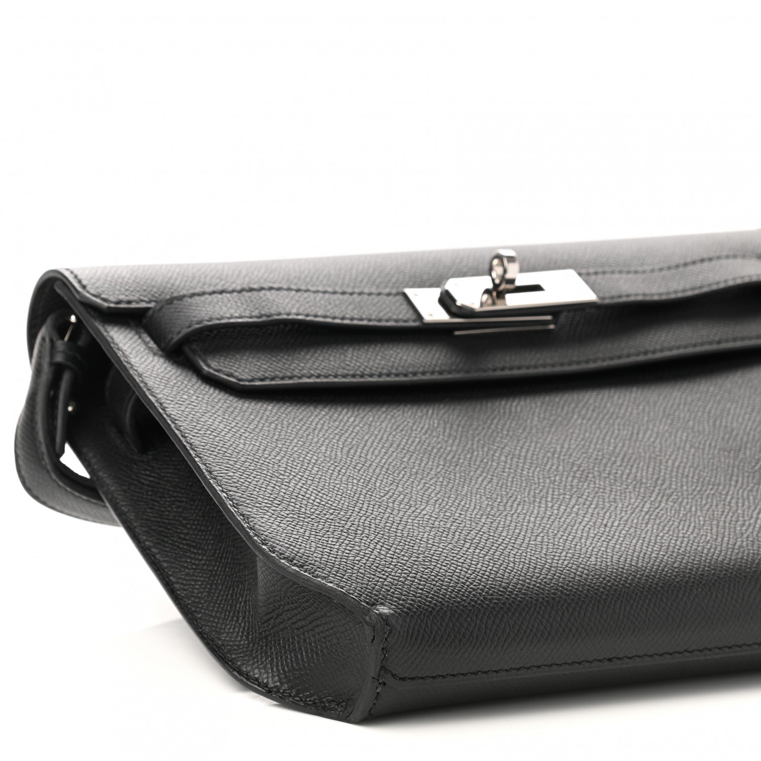 Hermes Epsom Kelly Depeches 25 Pouch Black 7 of 8