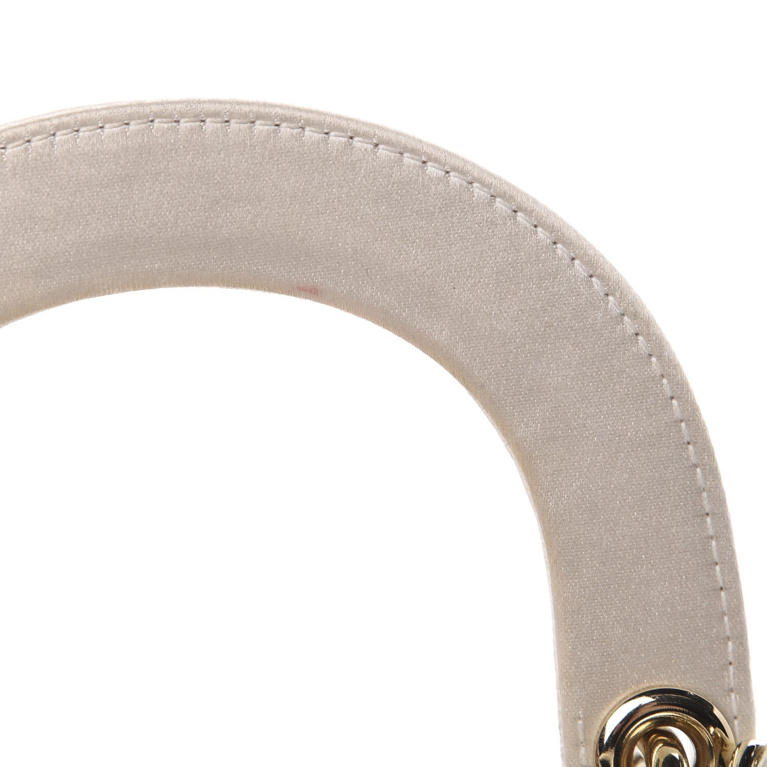 Christian Dior Satin Crystal Cannage Mini Lady Dior White 10 of 13