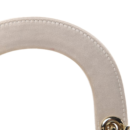 Christian Dior Satin Crystal Cannage Mini Lady Dior White 10 of 13
