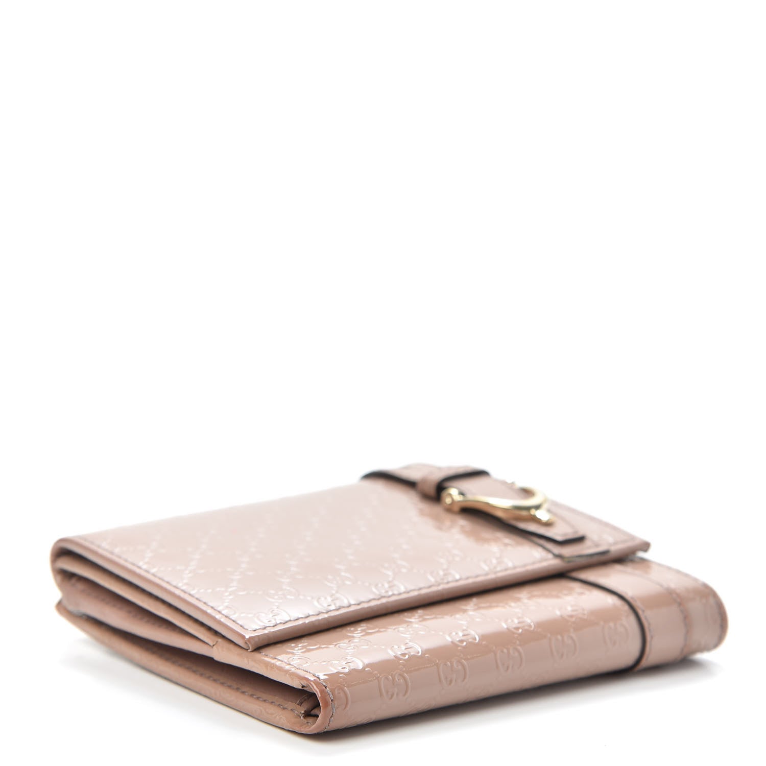 Gucci Patent Microguccissima Nice French Flap Wallet Dark Cipria 4 of 11