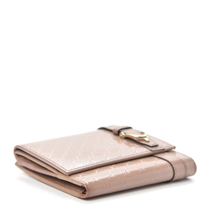 Gucci Patent Microguccissima Nice French Flap Wallet Dark Cipria 4 of 11
