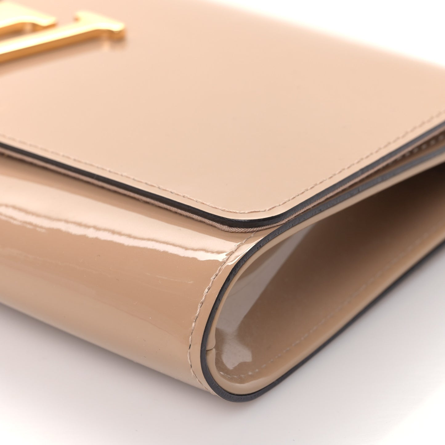 Patent Louise Clutch Nude