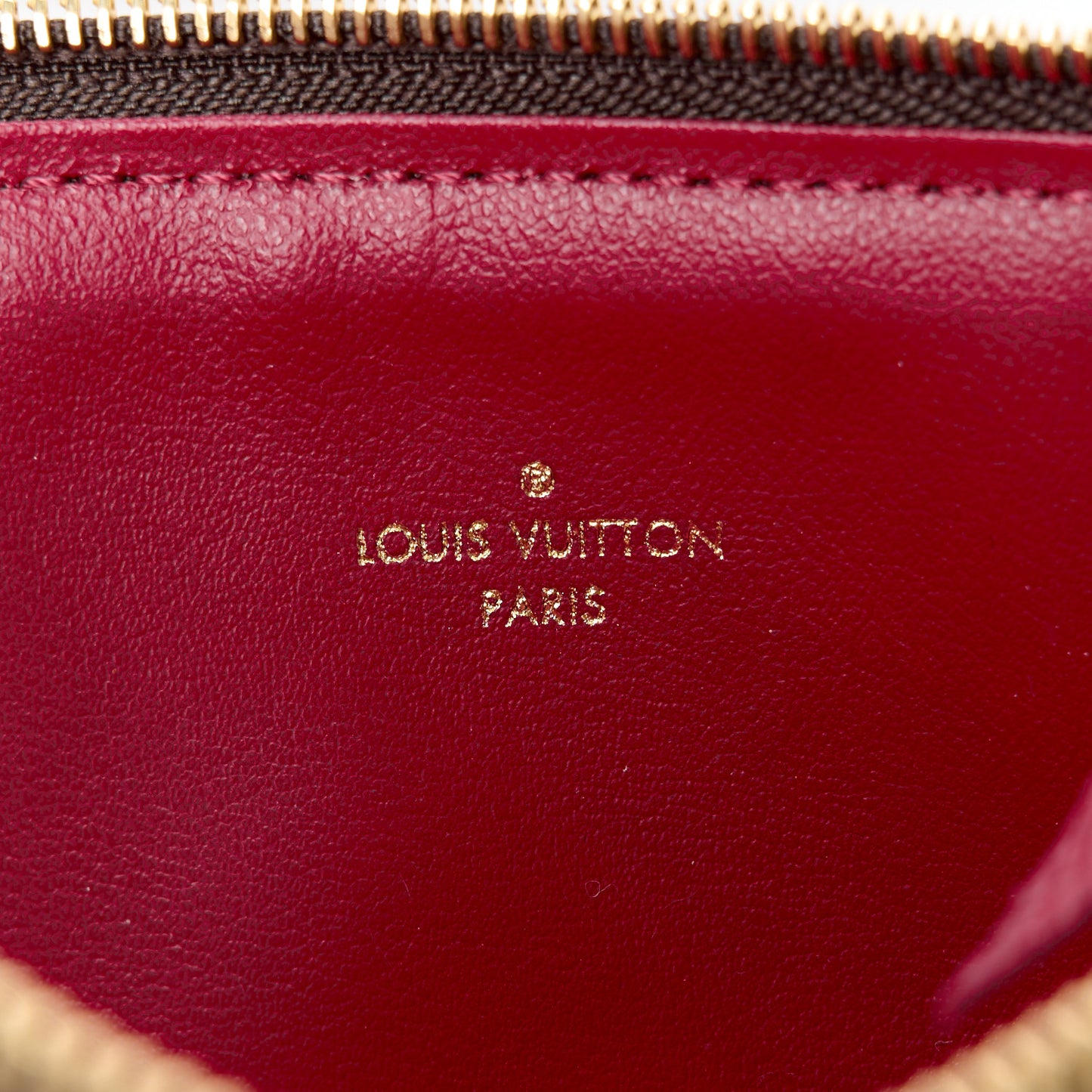 Monogram Pochette Felicie Chain Wallet Fuchsia