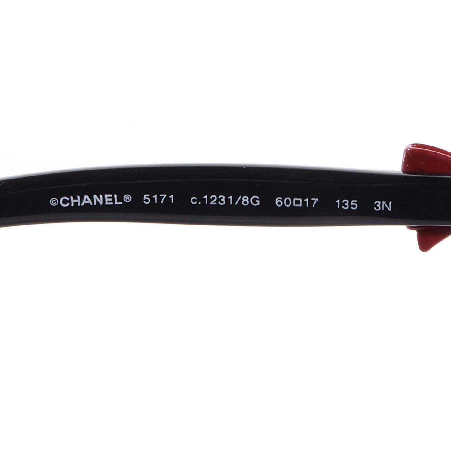 Chanel Acetate CC Bow Sunglasses 5171 Black Red 3 of 6