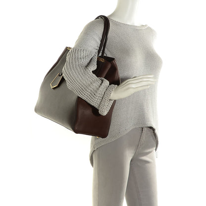 Fendi Vitello Elite Flamingo Large 2Jours Tote Moro Marrone Nocciola 2 of 10