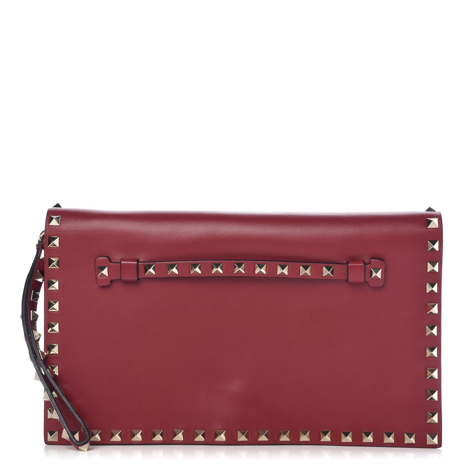 Valentino Garavani Nappa Rockstud Wristlet Clutch Rosso Valentino 1 of 7