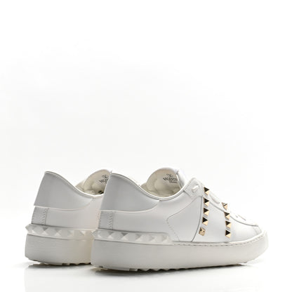 Valentino Garavani Calfskin Rockstud Untitled Open Sneakers 38 White 5 of 11