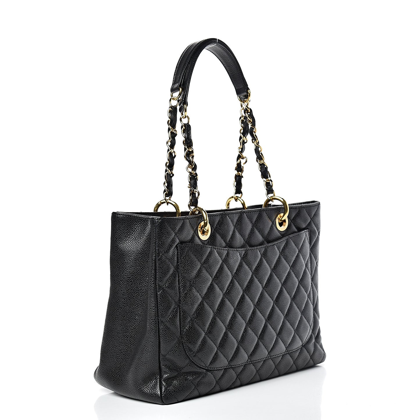 Caviar Quilted Grand Shopping Tote GST Black