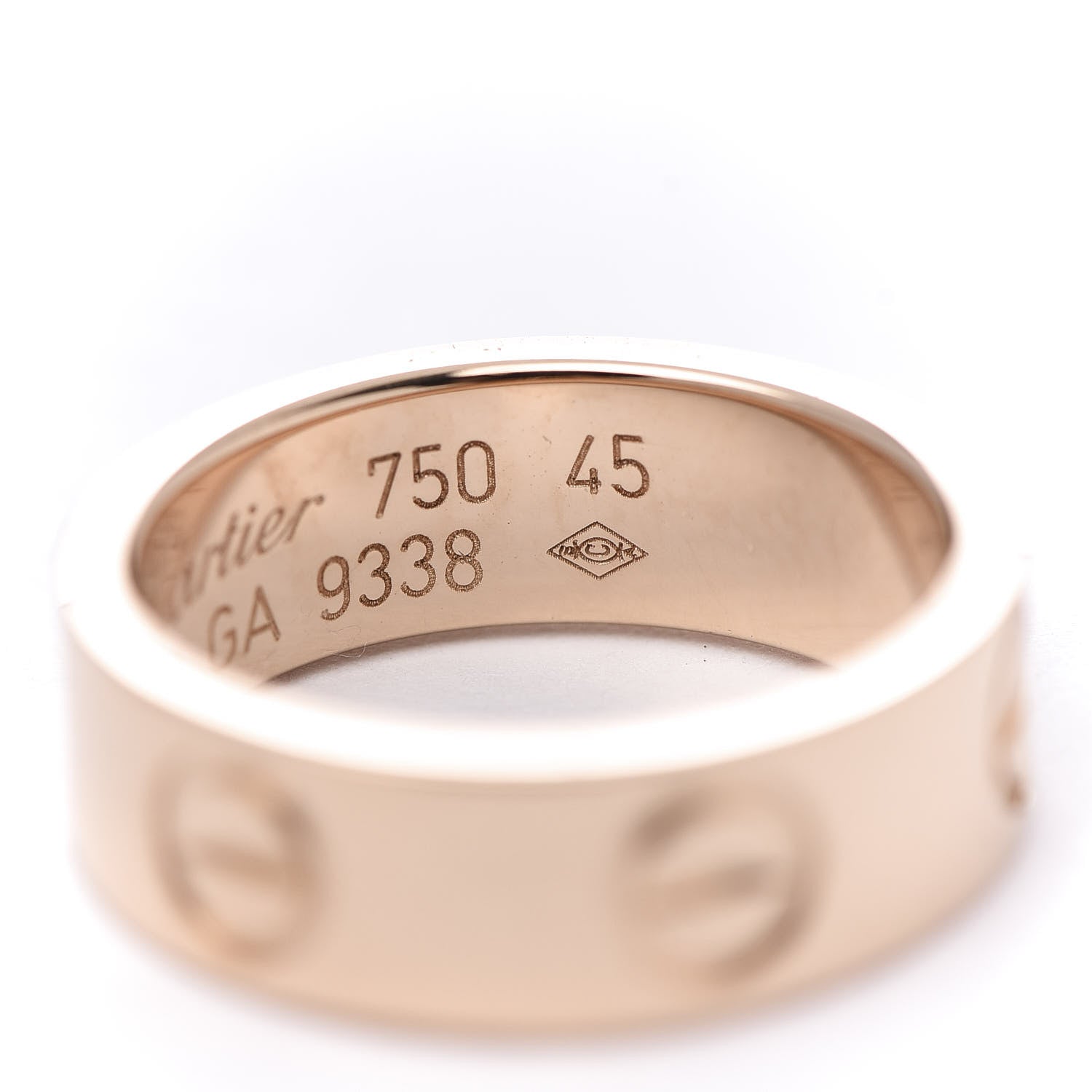 Cartier 18K Pink Gold 5.5mm LOVE Ring 45 3.25 5 of 5