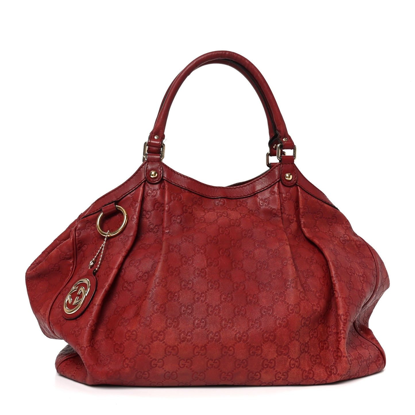 Guccissima Large Sukey Tote Red