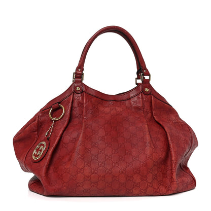 Gucci Guccissima Large Sukey Tote Red 2 of 18