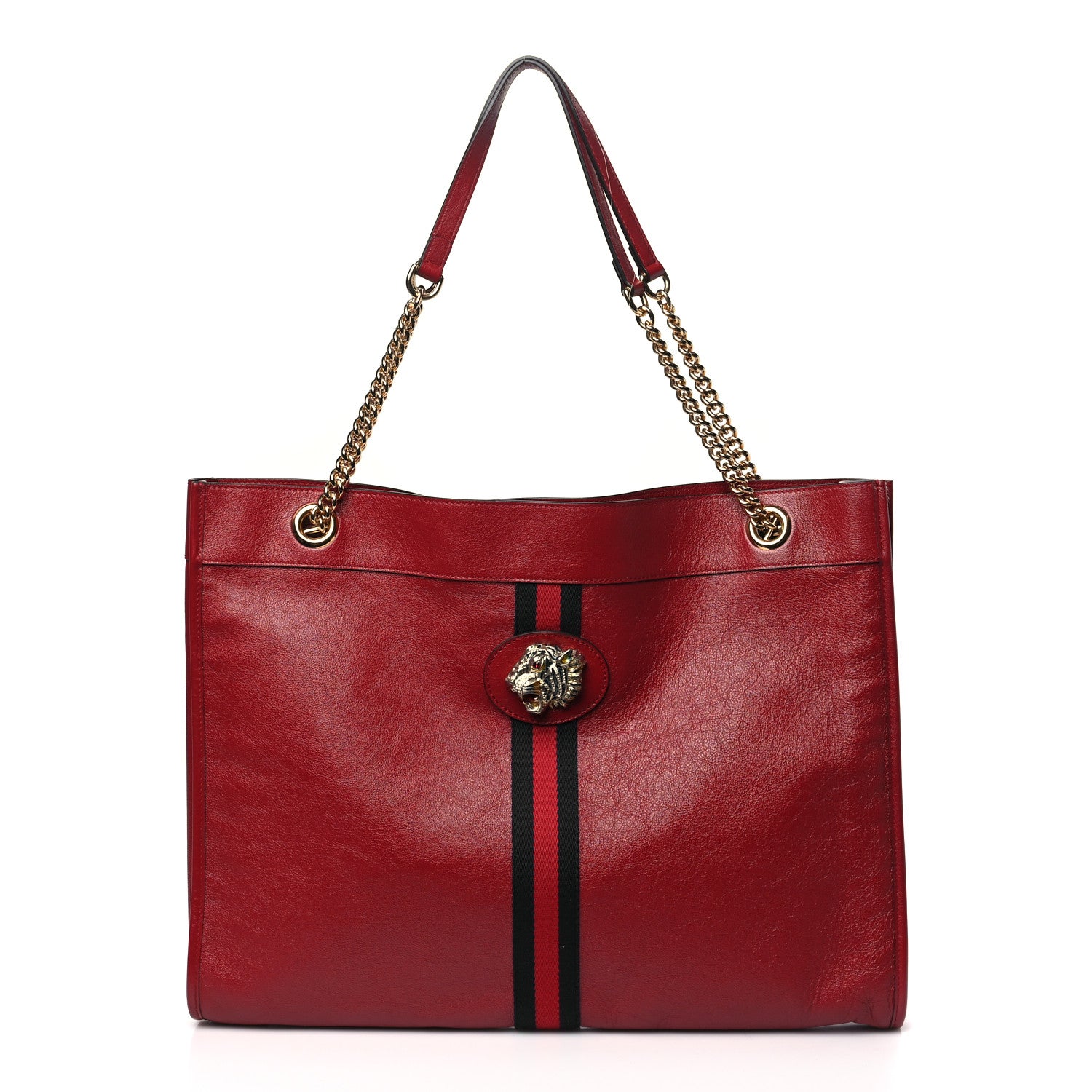 Gucci Calfskin Large Rajah Chain Tote Romantic Cherry 1 of 11