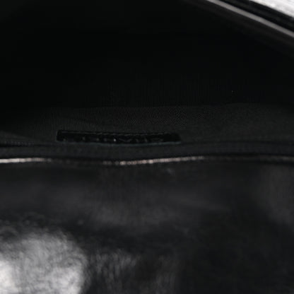 Chanel Shiny Goatskin Quilted Medium Flap Black 5 of 10
