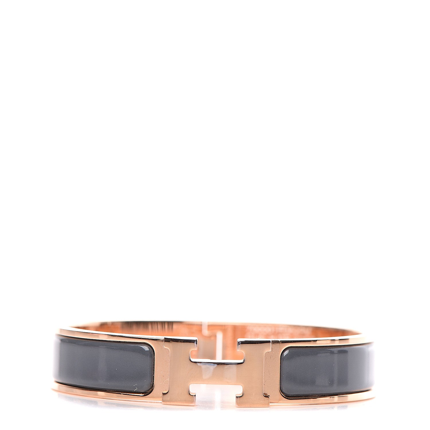 Hermes Enamel Narrow Clic Clac H Bracelet PM Ardoise 1 of 4