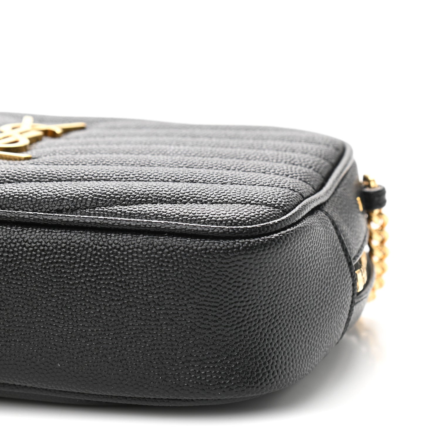 Saint Laurent Grain De Poudre Matelasse Monogram Mini Lou Camera Bag Black 9 of 10