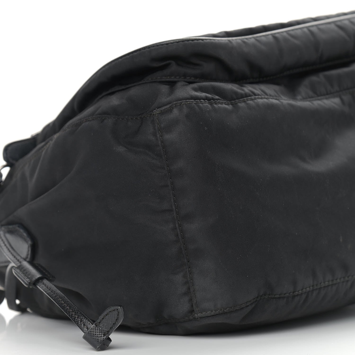 Prada Saffiano Tessuto Nylon Crossbody Bag Black 10 of 18