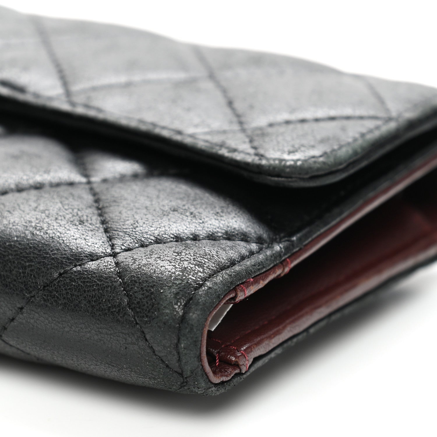 Chanel Lambskin Quilted Large Flap Wallet Black 10 of 16