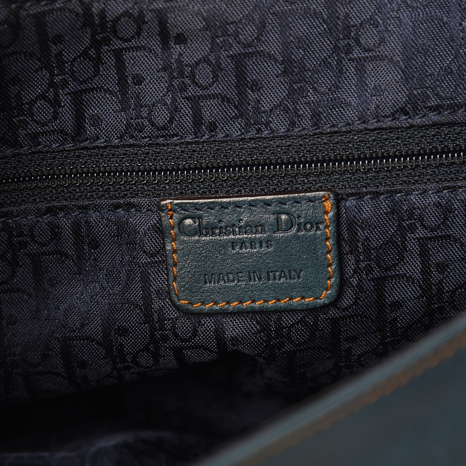 Christian Dior Calfskin Medium Gaucho Double Saddle Bag Dark Blue 5 of 12