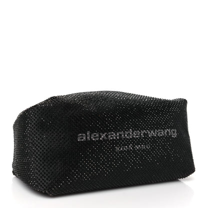 Alexander Wang Satin Crystal Rhinestone Mini Scrunchie Clutch  Black 4 of 10