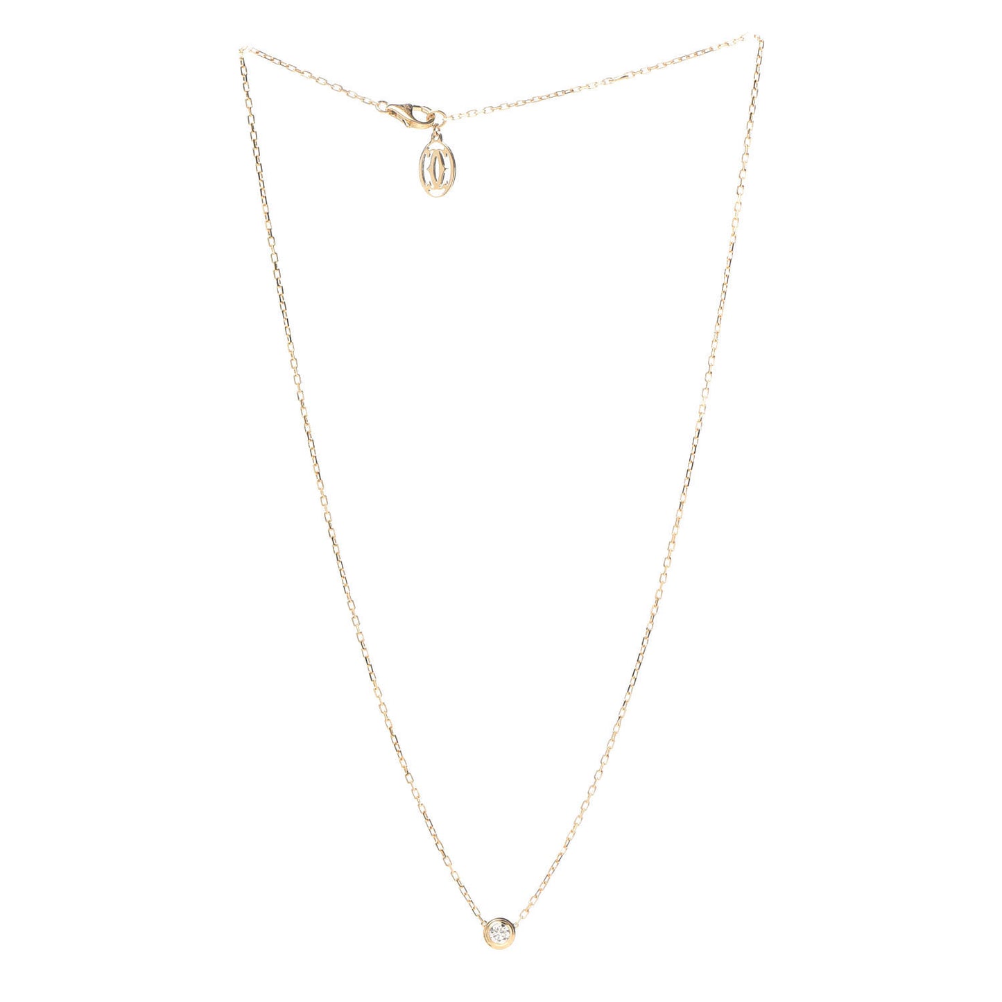 18K Yellow Gold Diamond LM D'Amour Pendant Necklace