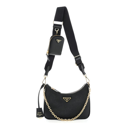 Prada Saffiano Lux Re-Edition 2005 Shoulder Bag Black 1 of 11