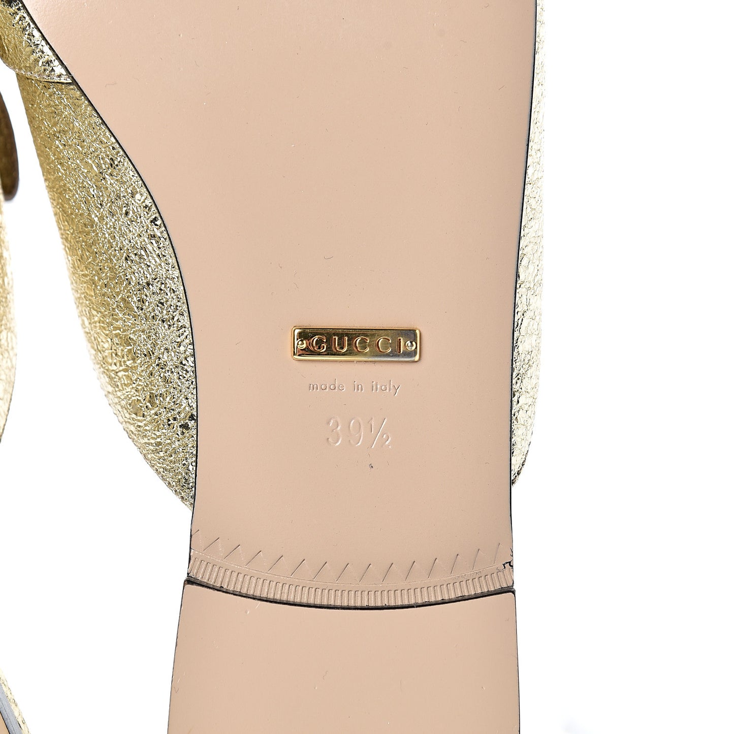 Galassia Womens GG Marmont Fringe Slippers 39.5 Platino