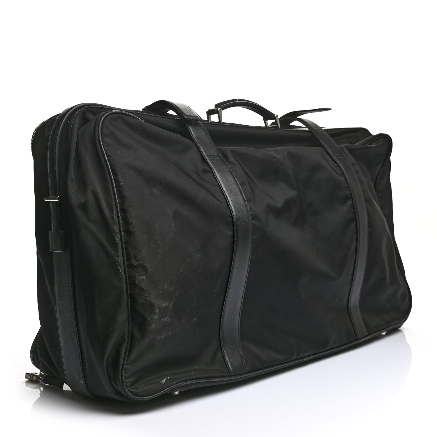 Prada Tessuto Nylon Saffiano Suitcase Black 2 of 17