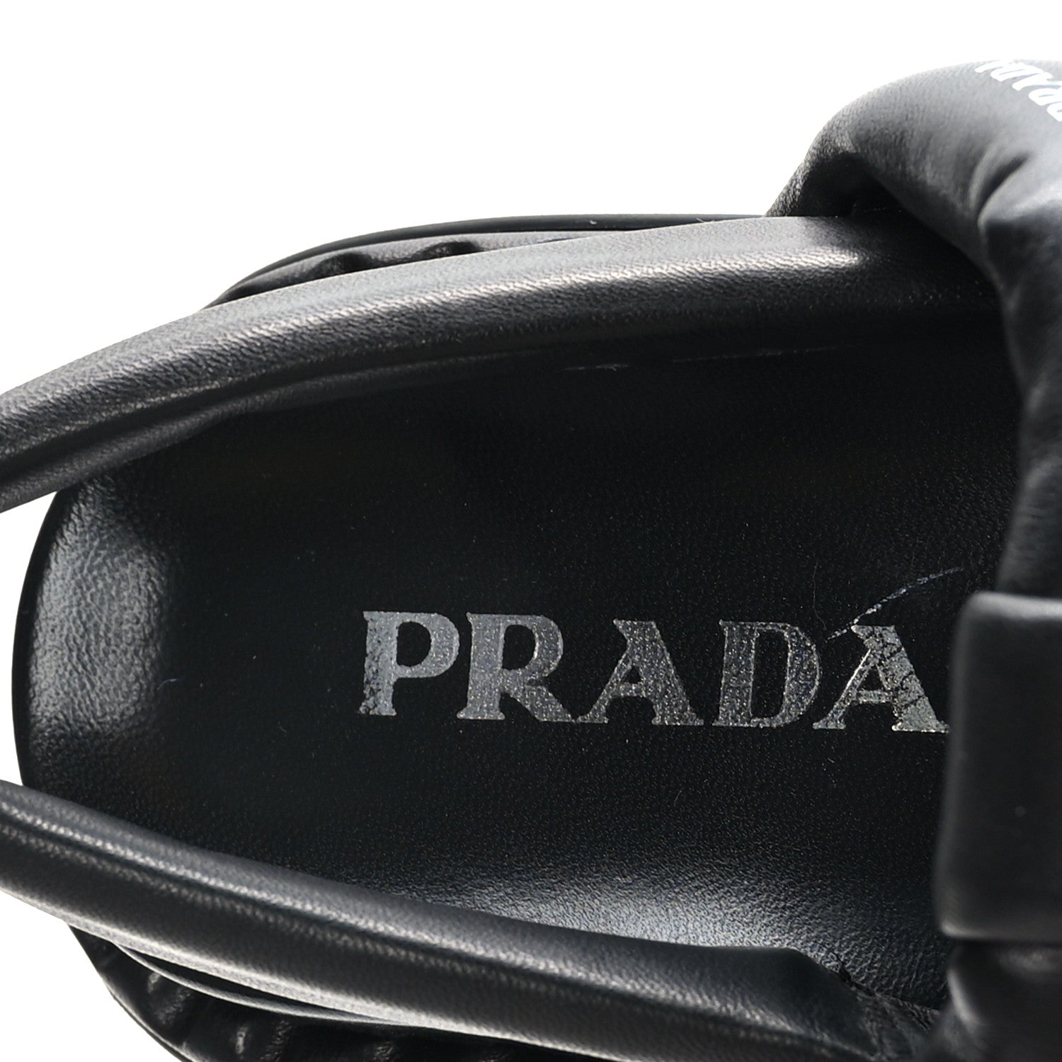 Prada Nappa Padded Blow 20mm Slingback Sandals 39 Black 6 of 8