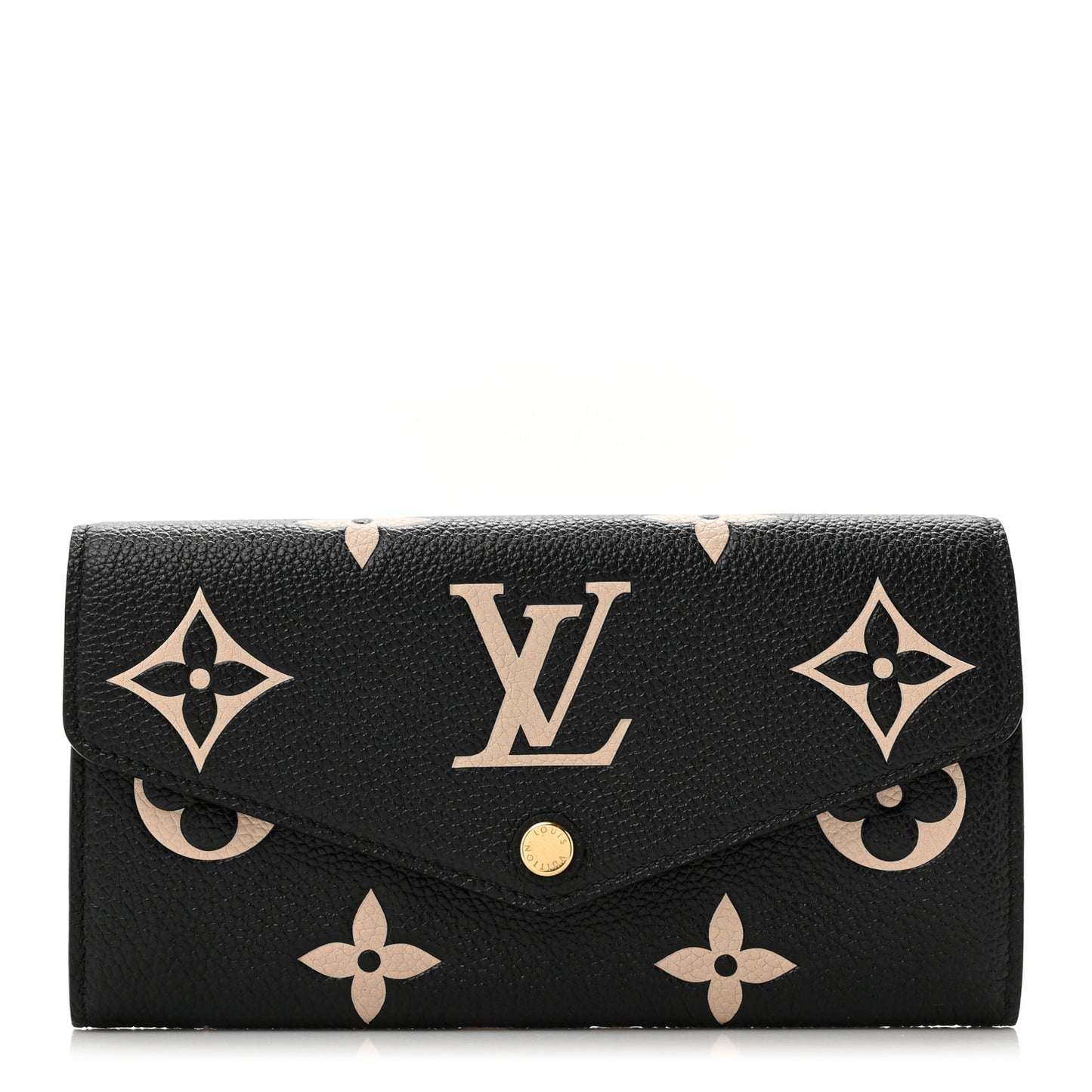 Monogram Empreinte Giant Sarah Wallet Black Beige