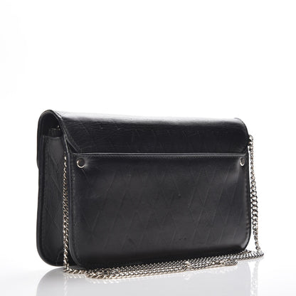 Proenza Schouler Calfskin Embossed Crosshatch PS11 Chain Wallet Black 3 of 8