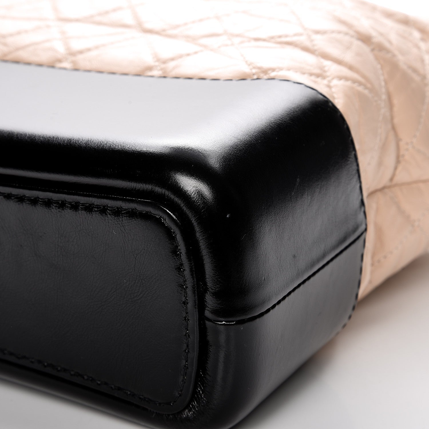 Chanel Aged Calfskin Quilted Large Gabrielle Hobo Beige Black 8 of 11