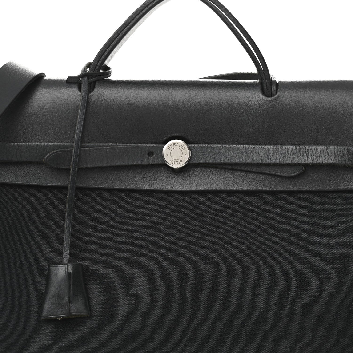 Hermes Toile Vache Calfskin Herbag 39 MM Black 8 of 17