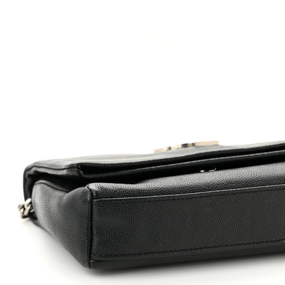 Saint Laurent Grain De Poudre Monogram Toy West Hollywood Fold-Over Bag Black 8 of 9