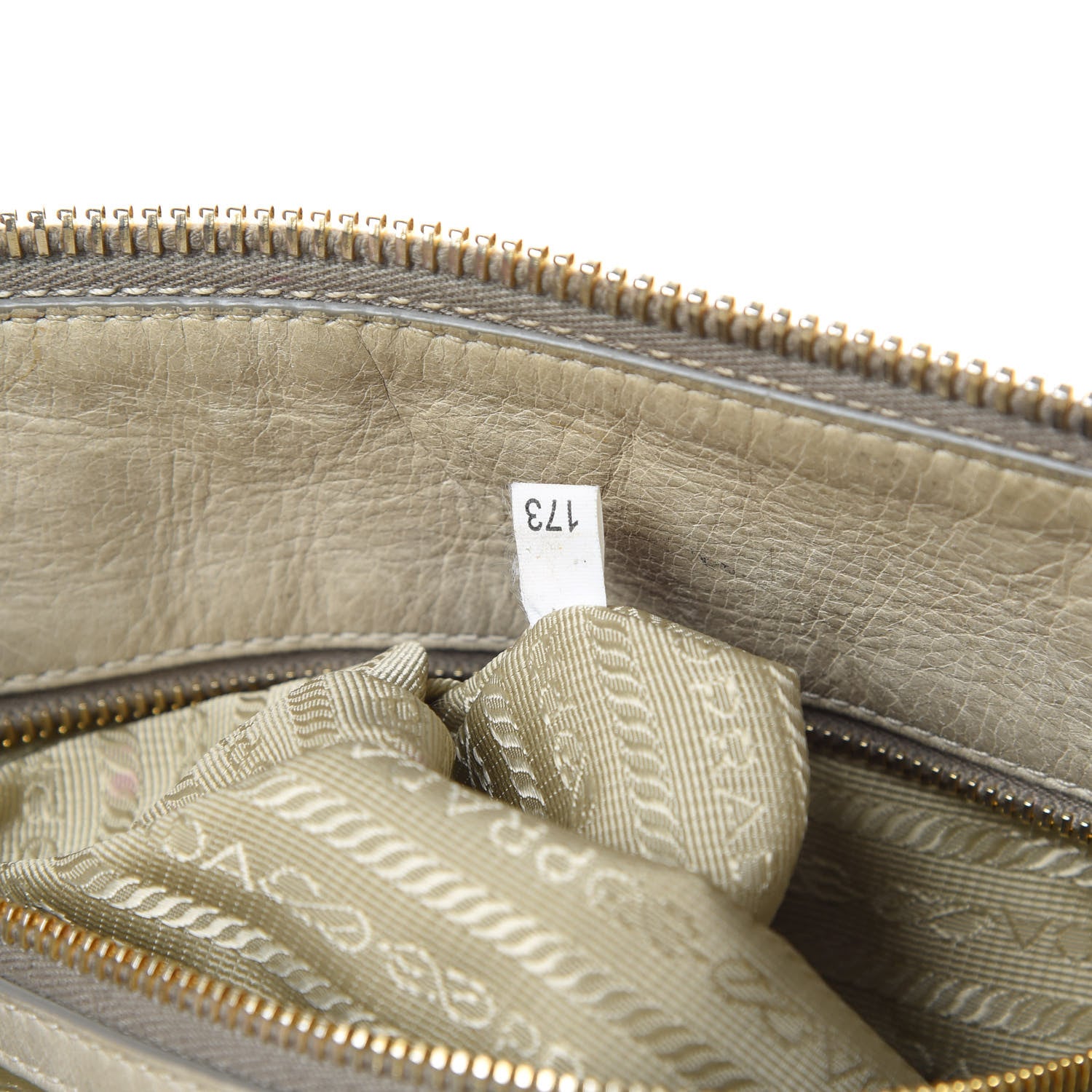 Prada Vitello Shine Shopping Satchel Cammeo 7 of 17