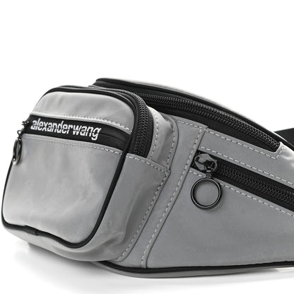 Alexander Wang Nylon Logo Printed Attica Belt Bag Reflective Silver 8 of 8