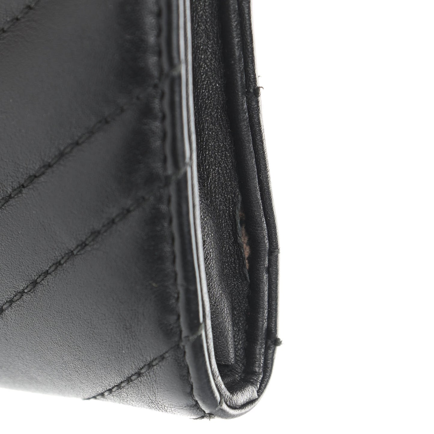Calfskin Matelasse Mini GG Marmont Chain Wallet Black