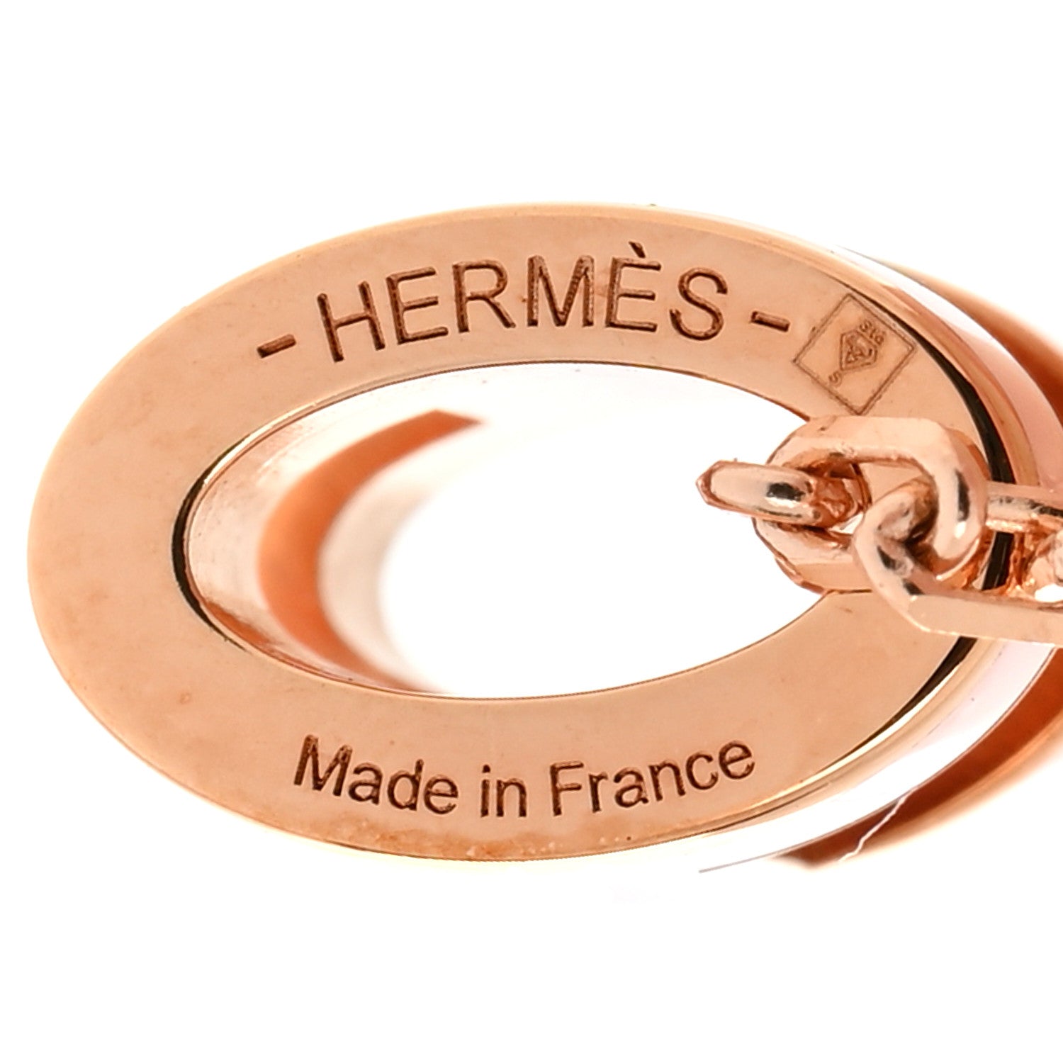 Hermes Lacquered Rose Gold Mini Pop H Pendant Necklace Rose Dragee 6 of 8