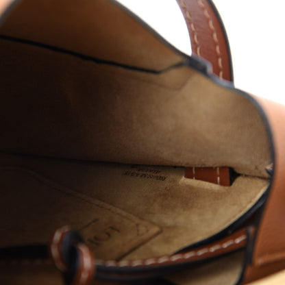 Loewe Grained Calfskin Small Gate Crossbody Bag Caramel Pecan 9 of 10