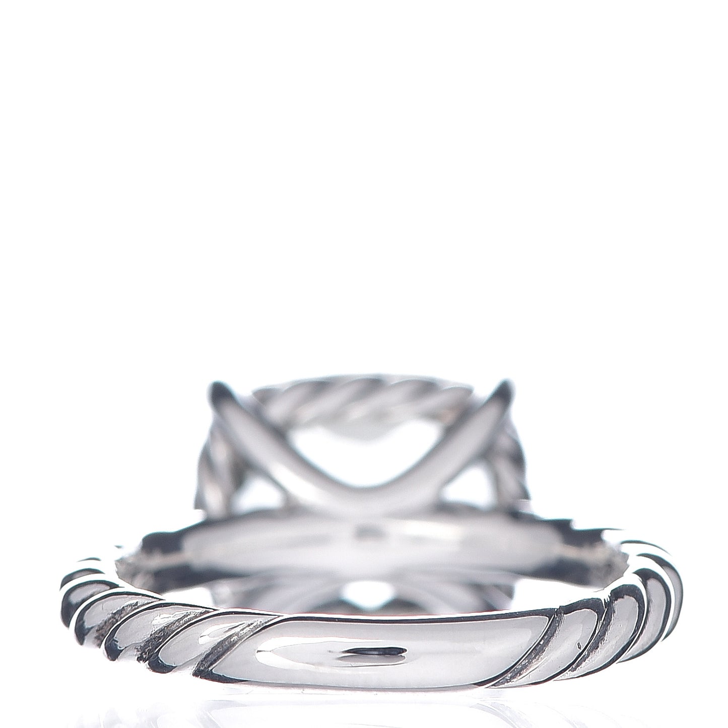 Sterling Silver Prasiolite 10mm Cable Classics Ring 53 6.5
