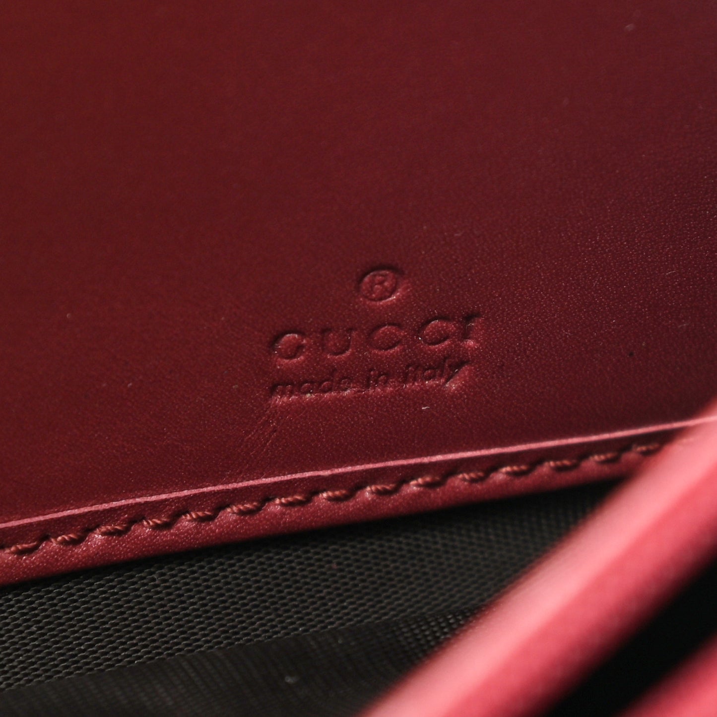 Shine Guccissima Lovely Heart Continental Wallet Tibet Red